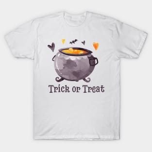 Halloween Gift Cauldron Design Witch Costume Spooky Trick or Treat T-Shirt
